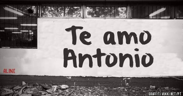Te amo 
Antonio 
