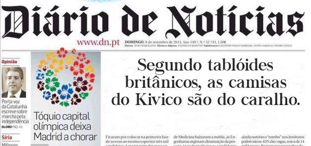 Segundo tablóides britânicos, as camisas do Kivico são do caralho.