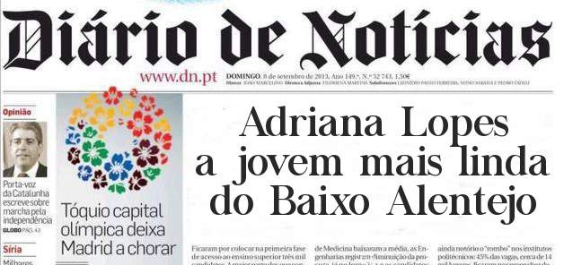 Adriana Lopes a jovem mais linda do Baixo Alentejo 