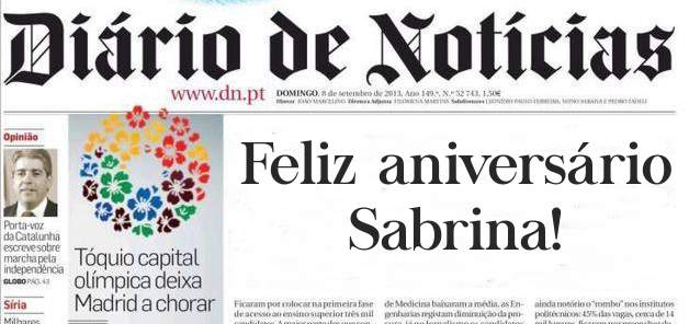 Feliz aniversário Sabrina!
