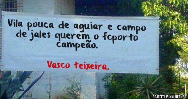 Vila pouca de aguiar e campo de jales querem o fcporto campeão.