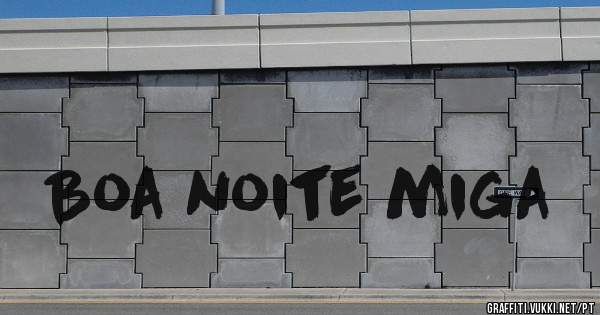 Boa noite miga 