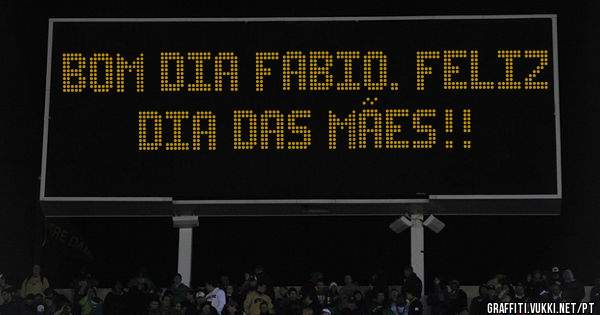 Bom dia Fabio. Feliz dia das Mães!!