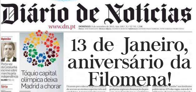 13 de Janeiro, aniversário da Filomena!
