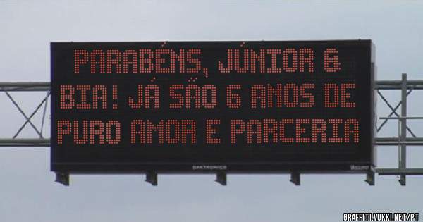 Parabéns, Júnior & Bia! Já são 6 anos de puro amor e parceria 