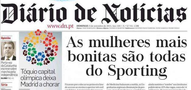 As mulheres mais bonitas são todas do Sporting