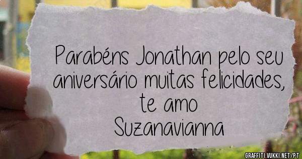 Parabéns Jonathan pelo seu aniversário muitas felicidades, te amo
Suzanavianna

