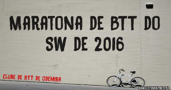 Maratona de BTT do SW de 2016