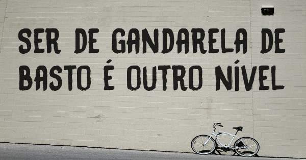 Ser de gandarela de basto é outro nível 