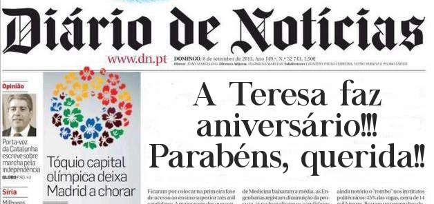 A Teresa faz aniversário!!!
Parabéns, querida!! 
