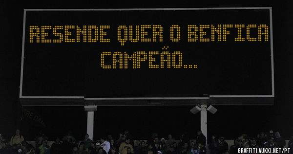 Resende quer o Benfica campeão...