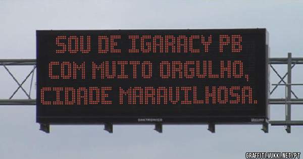 Sou de igaracy PB com muito orgulho, cidade maravilhosa.