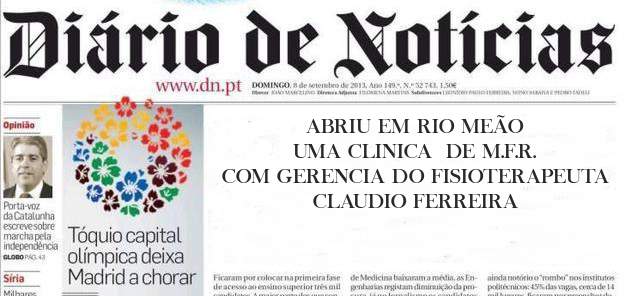 ABRIU EM RIO MEÃO UMA CLINICA  DE M.F.R. COM GERENCIA DO FISIOTERAPEUTA CLAUDIO FERREIRA
