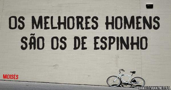 Os melhores homens são os de espinho 