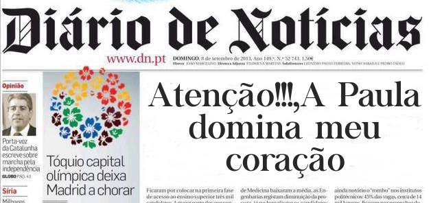 Atenção!!!,A Paula domina meu coração 