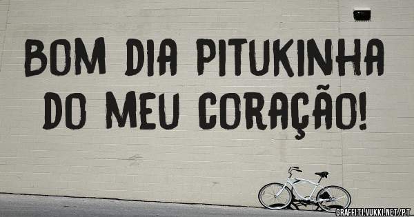 Bom dia Pitukinha do meu coração! 
