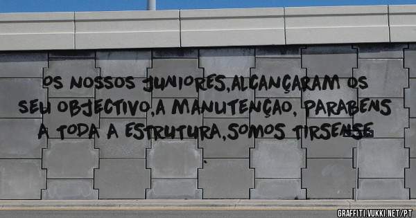 Os nossos JUNIORES,alcançaram os seu objectivo,a manutençao, PARABENS A TODA A ESTRUTURA,SOMOS TIRSENSE
.
