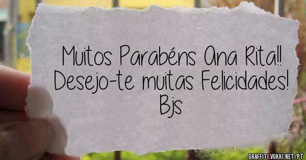 Muitos Parabéns Ana Rita!! Desejo-te muitas Felicidades! Bjs