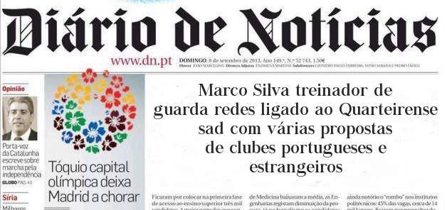 Marco Silva treinador de guarda redes ligado ao Quarteirense sad com várias propostas de clubes portugueses e estrangeiros