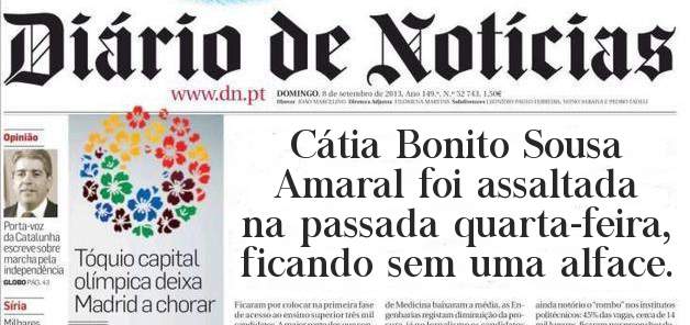 Cátia Bonito Sousa Amaral foi assaltada na passada quarta-feira, ficando sem uma alface.