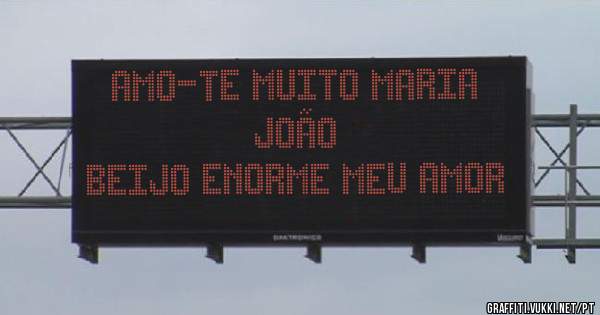 Amo-te muito Maria João
Beijo enorme meu amor