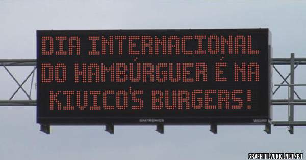 Dia internacional do hambúrguer é na KIVICO'S BURGERS!