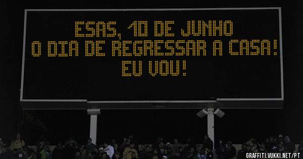     ESAS, 10 de Junho 
O dia de regressar a casa!
              Eu vou!