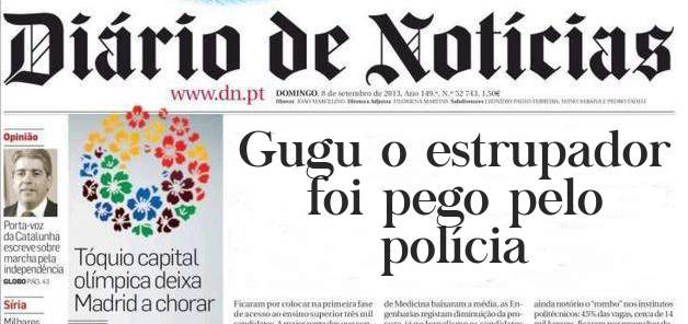 Gugu o estrupador foi pego pelo polícia