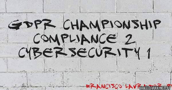 GDPR Championship
Compliance 2 
Cybersecurity 1