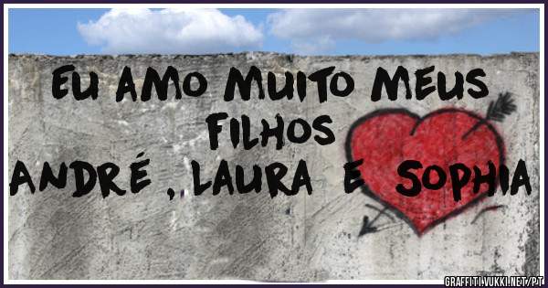 
Eu amo muito meus filhos 
   André , Laura  e  Sophia                                 