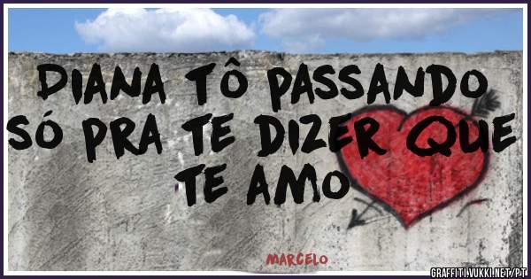 Diana tô passando só pra te dizer que te amo