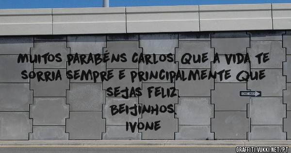 Muitos parabéns Carlos. Que a vida te sorria sempre e principalmente que sejas feliz. 
Beijinhos.
Ivone 