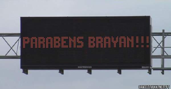 PARABENS BRAYAN!!! 