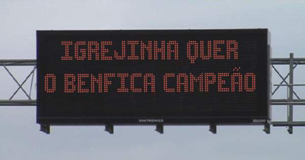 IGREJINHA QUER O BENFICA CAMPEÃO