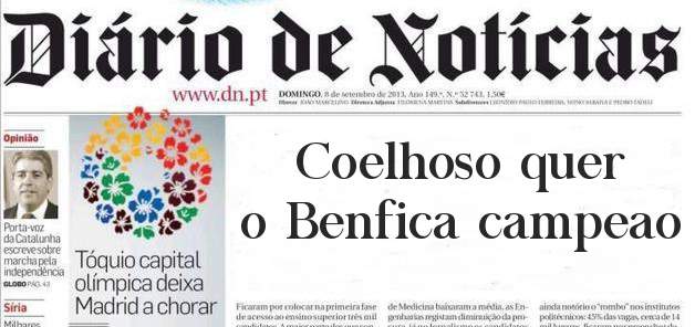 Coelhoso quer o Benfica campeao