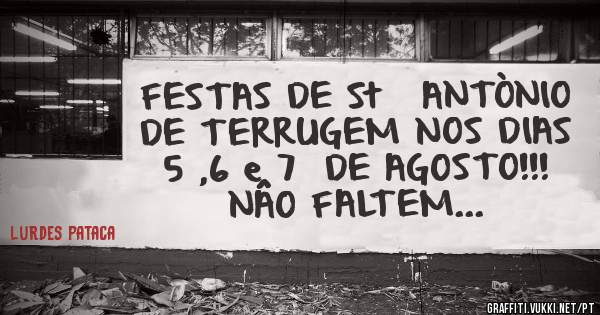 FESTAS DE Stº ANTÒNIO DE TERRUGEM NOS DIAS 5 ,6 e 7  DE AGOSTO!!! NÂO FALTEM...