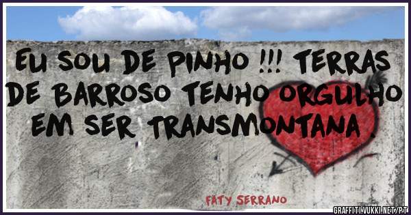 Eu sou de Pinho !!! terras de Barroso tenho orgulho em ser Transmontana .
