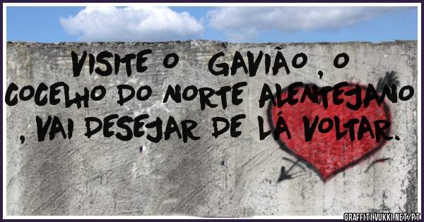   VISITE O   GAVIÃO , O COCELHO DO NORTE ALENTEJANO , VAI DESEJAR DE LÁ VOLTAR.