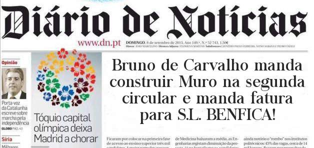 Bruno de Carvalho manda construir Muro na segunda circular e manda fatura para S.L. BENFICA!
