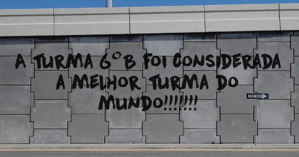 A turma 6ºB foi considerada a melhor turma do mundo!!!!!!!
