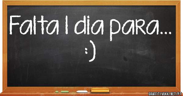 Falta 1 dia para... 

:)
