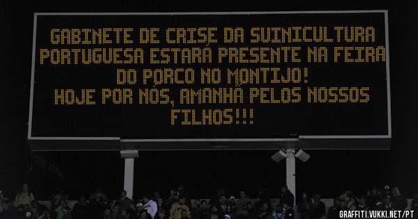 Gabinete de Crise da Suinicultura Portuguesa estará presente na feira do porco no Montijo!
Hoje por nós, amanhã pelos nossos filhos!!!
