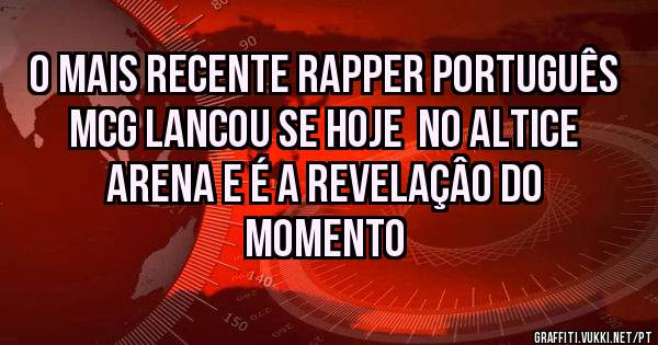 O mais recente rapper português MCG lancou se hoje  no Altice Arena e é a revelaçâo do momento
