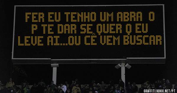 Fer eu tenho um abraço p te dar se quer q eu leve ai...ou cê vem buscar