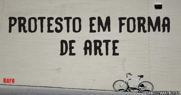 protesto em forma de arte 