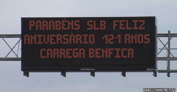 parabéns  Slb  Feliz aniversàrio  121 anos carrega Benfica