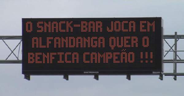 O Snack-Bar Joca em Alfandanga quer o Benfica Campeão !!!