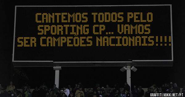 Cantemos todos pelo Sporting CP... Vamos ser Campeões Nacionais!!!!