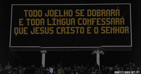 TODO JOELHO SE DOBRARÁ E TODA LÍNGUA CONFESSARÁ QUE JESUS CRISTO É O SENHOR