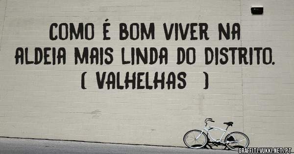 Como é bom viver na aldeia mais linda do Distrito. ( VALHELHAS  )